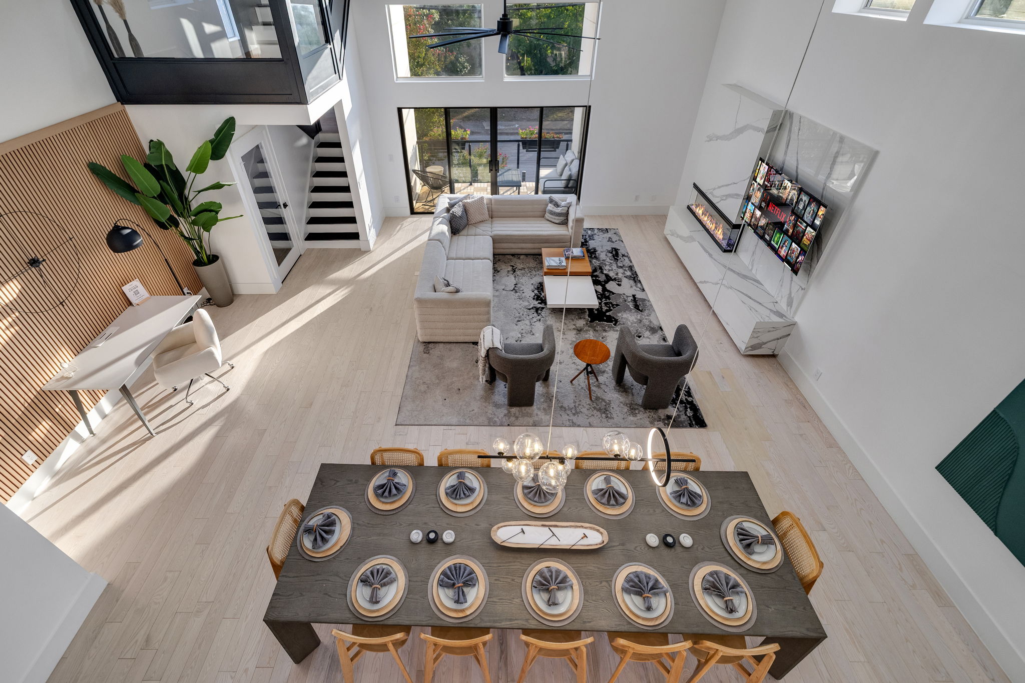 Second Floor — Living, Kitchen & Office